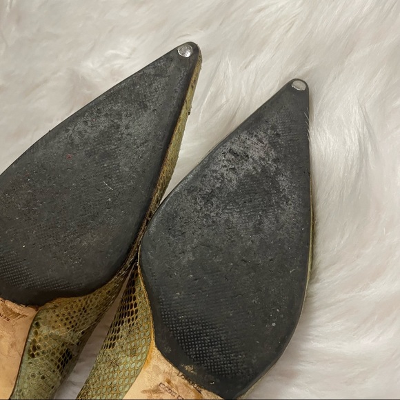 Jimmy Choo Snake-print Leather Kitten Heel - Picture 6 of 11